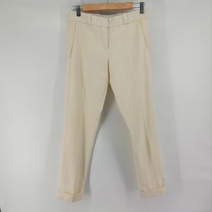 Maje Wool blend cream tapered leg Trouser